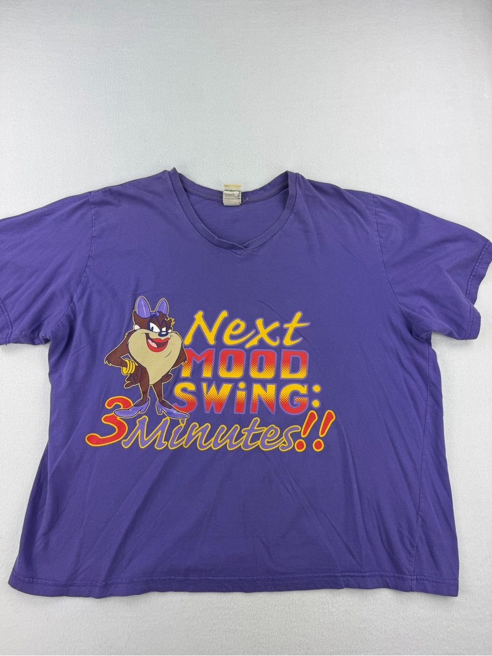 Vintage Y2K Looney Tunes Women’s Tasmanian She Devil Purple T-Shirt Size 3XL